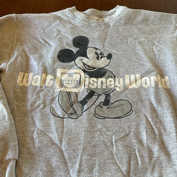 Walt Disney World Retro Sweatshirt Adult Pullover Mickey Mouse Size Small - Picture 2 of 2